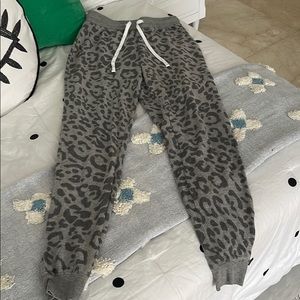 Cheetah Print Fleece Sweatpants